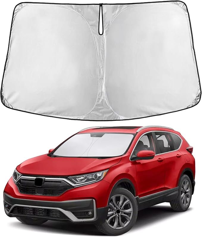 EcoNour Windshield Sunshade Compatible for Honda CRV 2017-2020 2021 2022, Sun Visor for Front Windshield & Window Sun Shade Cover, UV Heat Blocker & Protector, Car Accessories