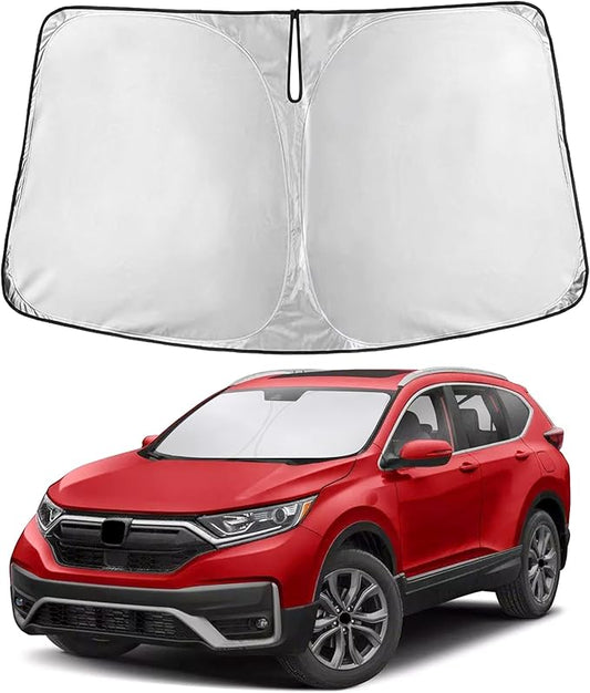 EcoNour Windshield Sunshade Compatible for Honda CRV 2017-2020 2021 2022, Sun Visor for Front Windshield & Window Sun Shade Cover, UV Heat Blocker & Protector, Car Accessories