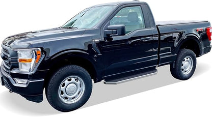 APS 6in 304 Stainless Steel (Polished Flat Style) Running Boards Side Bars Side Steps Compatible with Ford F150 2015-2026 Regular Cab & F-250 F-350 Super Duty 2017-2026