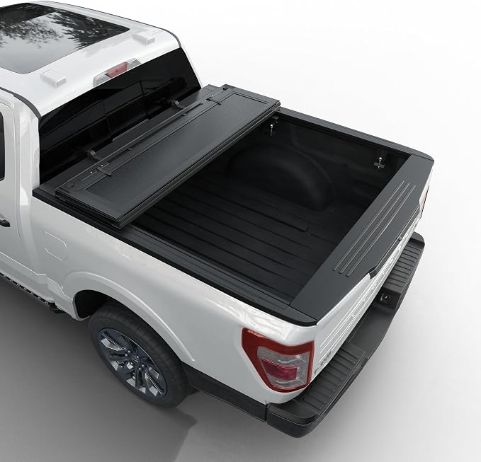 Toptiny Low Profile Flip Up Truck Bed Tonneau Cover Fits 2004-2014 Ford F-150 5'5" Bed (66")