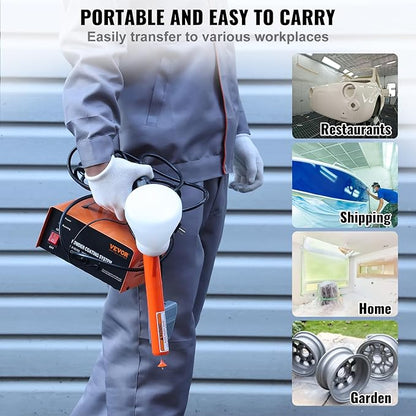 VEVOR Powder Coating System, 50KV Electrostatic Output Powder Coating Kit with Foot Switch, Spray Gun, Nozzles and Powder Cups, Powder Coating Equipment for Home DIY and Commercial Production