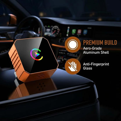 Wireless CarPlay & Android Auto Adapter, 2-in-1 Mini USB for Seamless Wireless Connection, Fast & Stable for iPhone iOS 10+ & Android 11+