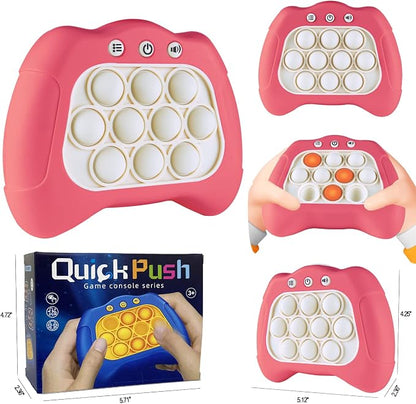 Intoypad Pop The Target! Handheld Speed Push Game Machine: A Fun Multiplayer Game for Family. Sensory Fidget Toy Christmas Toys Gifts for 6 7 8 9 10 11 12 Years Old Kids Road Trip Car Games Kids Pink