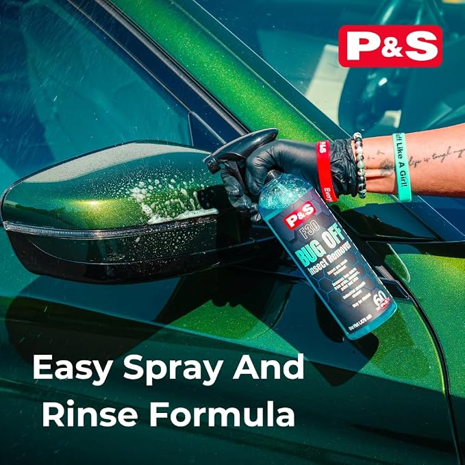 P&S Professional Detail Products Bug Off Insect Remover – Industrial-Strength Bug Splatter Cleaner, Safe for Paint, Trim & Grills, Pre-Wash Treatment, Easy Spray & Rinse Formula - 1 Gallon
