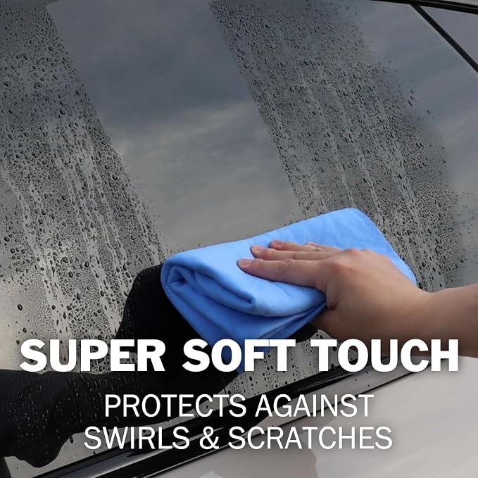 6 Pack Premium Shammy Cloth for Car Drying, 26”x17” Chamois Towel for Car, Super Absorbent Shammy Towel for Car, Reusable Soft Car Drying Towels