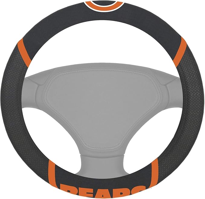 FANMATS NFL Unisex-Adult Embroidered Steering Wheel Cover