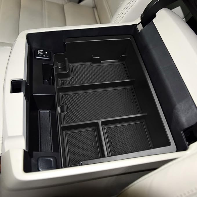 EDBETOS Full-Size Center Console Organizer Tray Compatible with 2014-2018 Chevy Silverado/GMC Sierra 1500 and 15-19 2500HD/3500HD,2015-2020 Tahoe/Suburban/Yukon/XL(Full Console w/Bucket Seats ONLY)