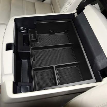 EDBETOS Full-Size Center Console Organizer Tray Compatible with 2014-2018 Chevy Silverado/GMC Sierra 1500 and 15-19 2500HD/3500HD,2015-2020 Tahoe/Suburban/Yukon/XL(Full Console w/Bucket Seats ONLY)