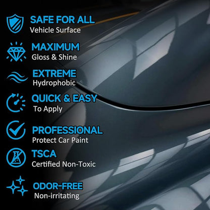 Quick Effect Coating Agent for Car - 500ML Hydrophobic Ceramic Coating Spray for Car with UV Protection, Water Beading Paint Protection, Deep Gloss Shine, Long Lasting Polish Spray Wax