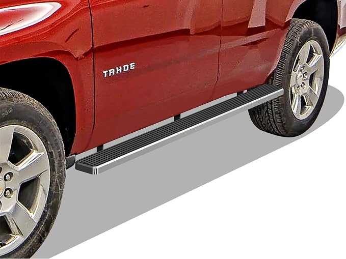 APS Running Boards (Side Bars Side Steps Step Bars) Compatible with Chevy Tahoe GMC Yukon 2000-2020 4Dr (Exclude Z71 Denali Yukon XL) (Silver 5in 304 Stainless Steel)