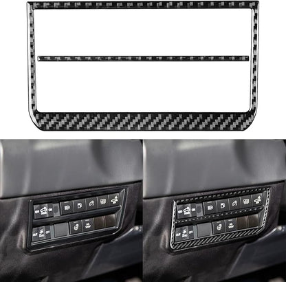 NVCNX Real Premium Carbon Fiber for Toyota Tundra 2022-2026 / Sequoia 2023-2026 2024 2025 Truck Pickup SUV Car Dash Driver Side Button Panel Cover Interior Trim Accessories Overlay Sticker Decal 2PCs