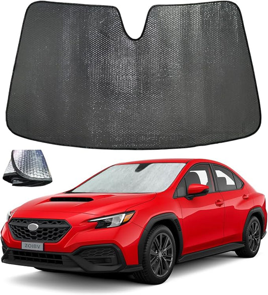 Car Windshield Sun Shade for 2017-2025 Subaru Impreza WRX Sedan Hatchback STI Front Window Sunshade Sun Visor Protection Cover Accessories -5-Layer Bubble Foldable Thicken Blocks Heat & UV Rays