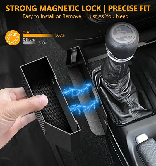 Eamplest Upgrade Magnetic Metal Gear Shift Center Console Organizer for Jeep Wrangler JL JLU 4XE 2018-2026 & Gladiator JT 2020-2026 Accessories Storage Box Tray, US Flag Log (Not for JK/JKU)