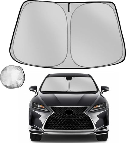 Windshield Sun Shade for 2016-2022 Le-xus RX 350 RX 450h Foldable Sun Sunshade for Car Front Window Blocks UV Rays and Heat Automotive Interior Protector Custom Fit Accessories