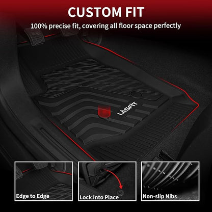 Lasfit Floor Mats for Chevrolet Chevy Trailblazer 2026 2025 2024 2023 2022 2021 (AWD Only), Custom Fit 1st & 2nd Row All Weather TPE Floor Liners Heavy Duty Accessories