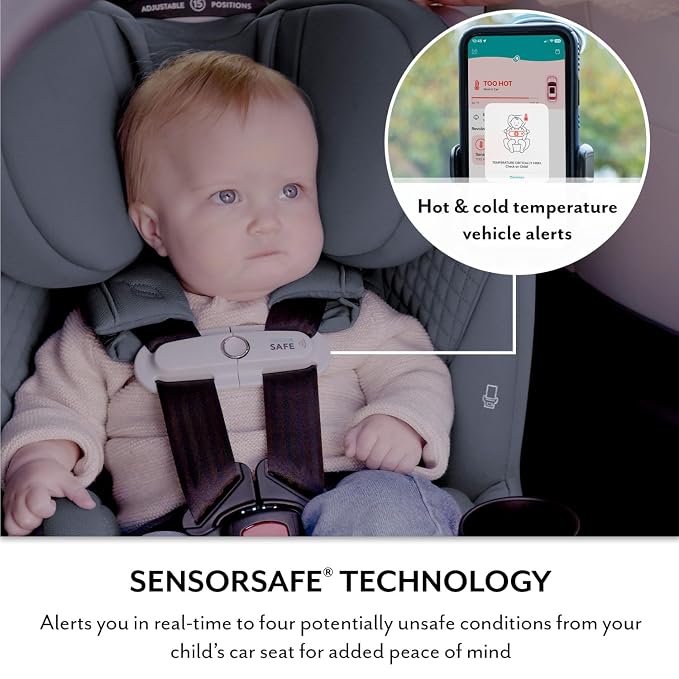 Evenflo Revolve360 Slim 2-in-1 Rotating Car Seat with Green & Gentle Fabric (Travertine)