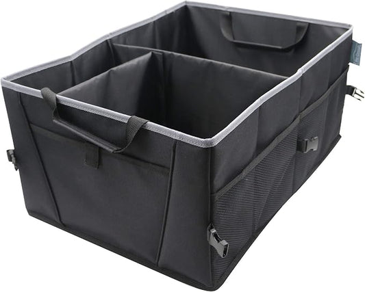 FH Group E-Z Travel™ Collapsible Multi-Compartment Car Trunk Organizer, Cargo Storage Organizer for Cars, SUVs, and Trucks Gray