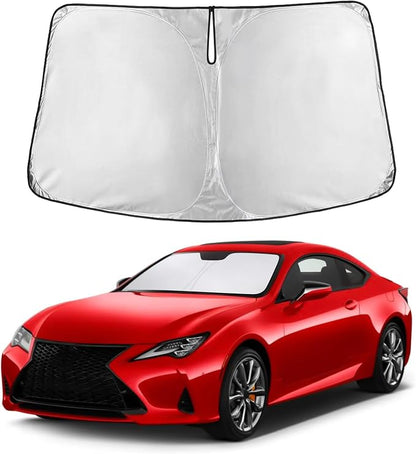 EcoNour Windshield Sunshade Compatible for Lexus RC Coupe 2015-2022 2023 2024, Sun Visor for Front Windshield & Window Sun Shade Cover, UV Heat Blocker & Protector, Car Accessories