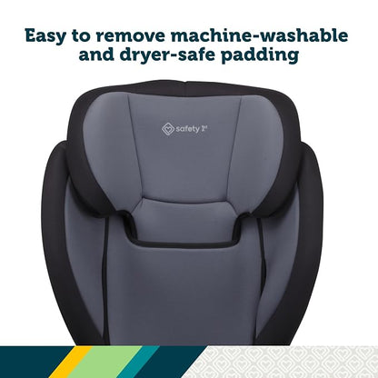 Safety 1st Grow and Go 2-in-1 Booster Car Seat with ComfortWings, Converts High-Back to Backless, 19" Wide, Slim Design, Lightweight, Foldable, Easy-Clean, Cup Holders, 40-100 lbs, Crushed Grape