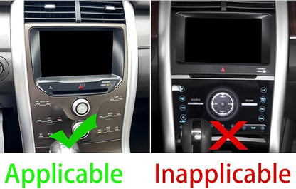 Premium Carbon Fiber Only Compatible with Ford Edge SEL 2011 2012 2013 2014 Accessories Car Central Control A/C Knob Climate Control Panel Cover Interior Trim Sticker Decal Black 1PC