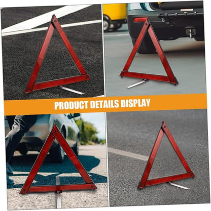 Alipis 5pcs Reflective Safety Triangle Kit Foldable Emergency Warning Sign for Vehicles Roadside Safety Tool for Breakdown Situations