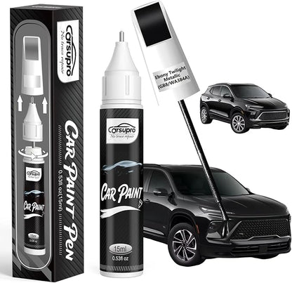 Ebony Twilight Metallic(GB8/WA384A) for Buick Touch Up Paint Pen, 2 in 1 Car Scratch Remover with Pen Tip and Brush, Precise Color Match for Car Paint Scratch Repair, Quickly and Easily Fix Chips and Nicks