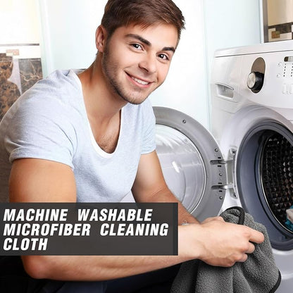 Tallew 18 Pcs Gray Microfiber Towels: 16"x16" Microfiber Drying Towels Bulk Micro Fiber Car Cleaning Cloth for Cars Drying Washing Polishing Cleaning Household Supplies
