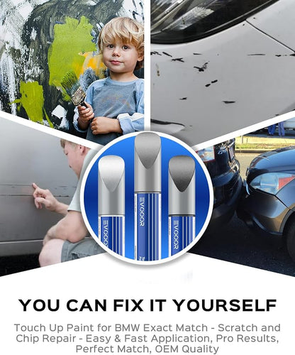 Touch Up Paint For BMW, Black Sapphire(475) Exact Match Touch Up Paint Car Scratch Repair (Black Sapphire Metallic for 3/5 Series/X2/2018 X3/X4/2018 X5)