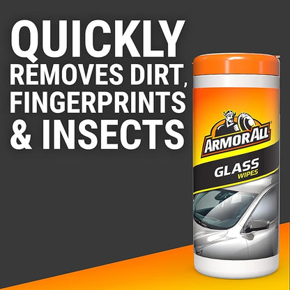 Armor All Car Glass Wipes by Armor All, Auto Glass Cleaner for Film and Grime, 90 Count (Pack of 6)