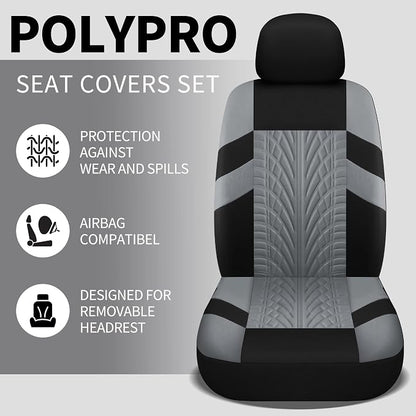 VarCozy Car Seat Covers Front Pair,Universal Cloth for Car,Breathable & Washable SUV, Sedan, Van, Automotive Interior Covers, Airbag Compatible