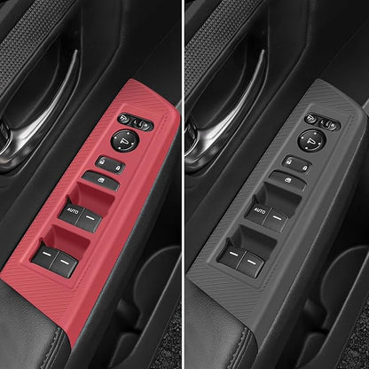 Temmis 4PCS Car Door Window Switch Panel Cover for Honda CRV 2023-2026 (Gasoline & Hybrid), Auto Interior Decor Accessories Armrest Trim Silicone Style Kit-Black