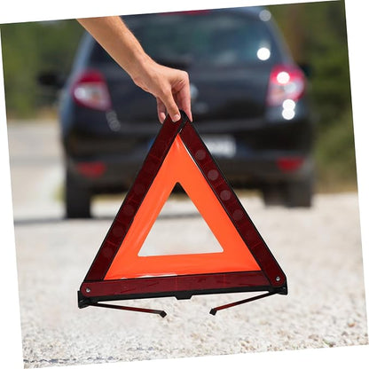 MAGICLULU 3pcs Roadside Warning Triangle Sign Kit Reflective Emergency Warning Signs for Vehicles Design for Easy Storage Stable Base for Night