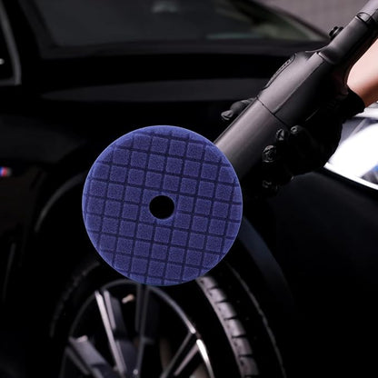 SPTA PRO Blue Moderate-Cut Foam Polishing Pads, 1Pc 5 Inch 125mm Backing Plate Compound Buffing Sponge Pads for Car Buffer Polisher Compounding, Polishing and Waxing -SF502