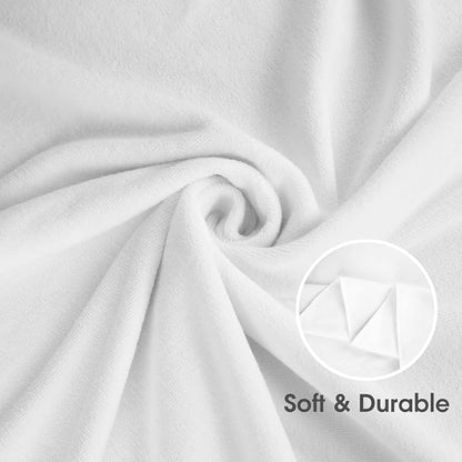 JML Microfiber Bath Towels Set, 6 Pack, 27" x 55" - Extra Soft, Absorbent and Fast Drying, Multipurpose White Microfiber Towel for Adult Men Women, Hair Wrap, Bath, Beach, Pool, Sports, Yoga, White