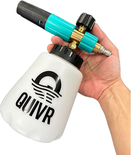 QUIVR Foam Cannon – Adjustable Foam Blaster for Pressure Washers, Professional Car Wash Tool for Thick Suds, Auto Detailing, Trucks, RVs, Boats, Motorcycles, and More