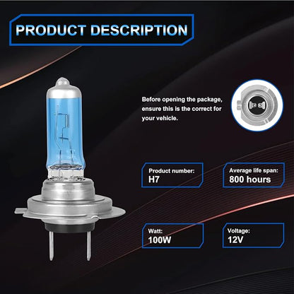 Fit for Kia Optima 2014 2015 LX/EX Hybrid High Performance Halogen Headlight Bulbs,H7 High Beam + H7 Low Beam + H11 Fog Light Replacement Bulb Kit,Pack of 6