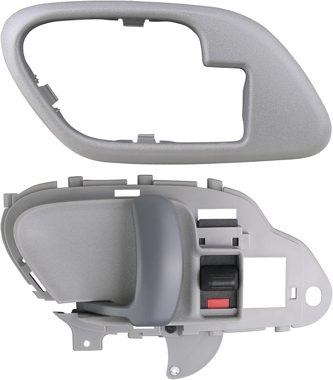 APPERFiT Interior Door Handle w/Bezel Kit LH (Gray) Compatible with 1995-2002 Chevy Chevrolet GMC Truck C1500 C2500 C3500 K1500 K2500 K3500 Suburban Tahoe Yukon Replaces 15708043