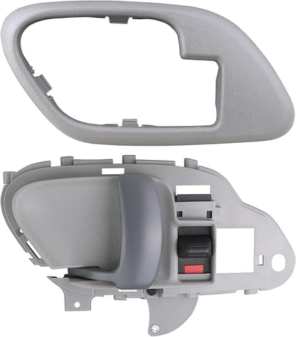 APPERFiT Interior Door Handle w/Bezel Kit LH (Gray) Compatible with 1995-2002 Chevy Chevrolet GMC Truck C1500 C2500 C3500 K1500 K2500 K3500 Suburban Tahoe Yukon Replaces 15708043