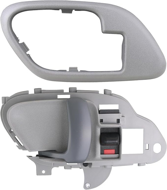 APPERFiT Interior Door Handle w/Bezel Kit LH (Gray) Compatible with 1995-2002 Chevy Chevrolet GMC Truck C1500 C2500 C3500 K1500 K2500 K3500 Suburban Tahoe Yukon Replaces 15708043
