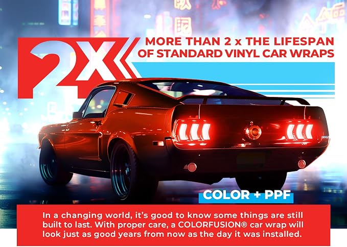 ColorFusion PPF by VViViD, Gloss Evil Red Dry Apply PPF Vinyl Car Wrap Roll 10ft x 5ft