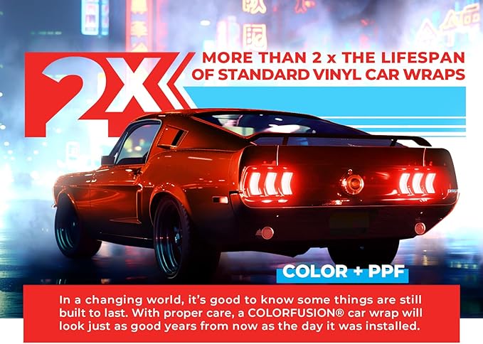 ColorFusion PPF by VViViD, Gloss Evil Red Dry Apply PPF Vinyl Car Wrap Roll 20ft x 5ft
