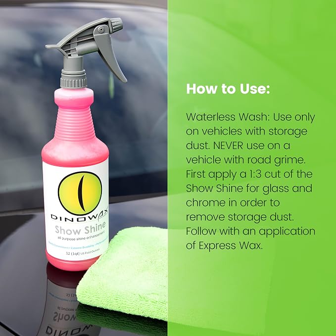 Show Shine, All Purpose Shine Enhancement, Car Wash Detail Spray, Car Detailer Spray, Car Detailing Supplies, Strawberry Shortcake Scent, Clean Collection, 32 oz