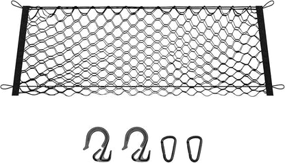Canvcle Trunk Cargo Net for 2020-2026 Toyota Highlander Accessories Envelope Style Mesh Trunk Net Organizer and Storage Stretchable Adjustable Elastic Nylon Rear Cargo Netting with Hooks