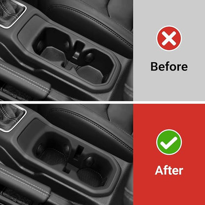 Cup Holder Inserts Coaster for 2018-2024 2025 2026 Jeep Wrangler JL JLU 4XE Accessories Car Cup Holder Coaster for 2020-2026 Jeep Gladiator JT Accessories Non-Slip