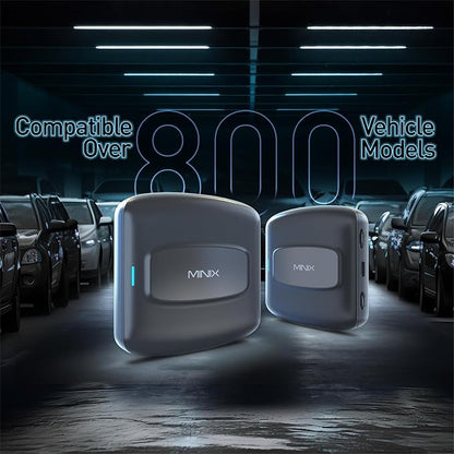 MINIX CarPlay Android AI Box 8 Core 8G+128G for Only Wired CarPlay Touchscreen Cars to Wireless Carplay&Wireless Android Auto for YouTube Netflix Google Store Support SIM&TF Card