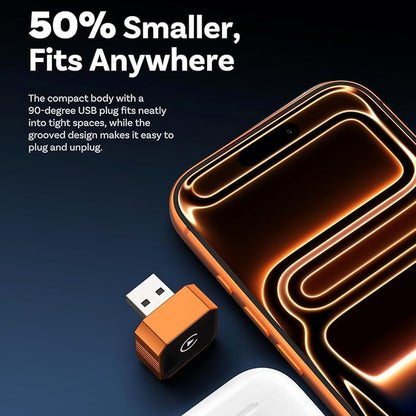 Wireless Car Adapter, Plug and Play Bluetooth WiFi Dual Band Support for car Integration Auto, with Aluminum Alloy Shell and Intelligent Voice Control (White Pattern)