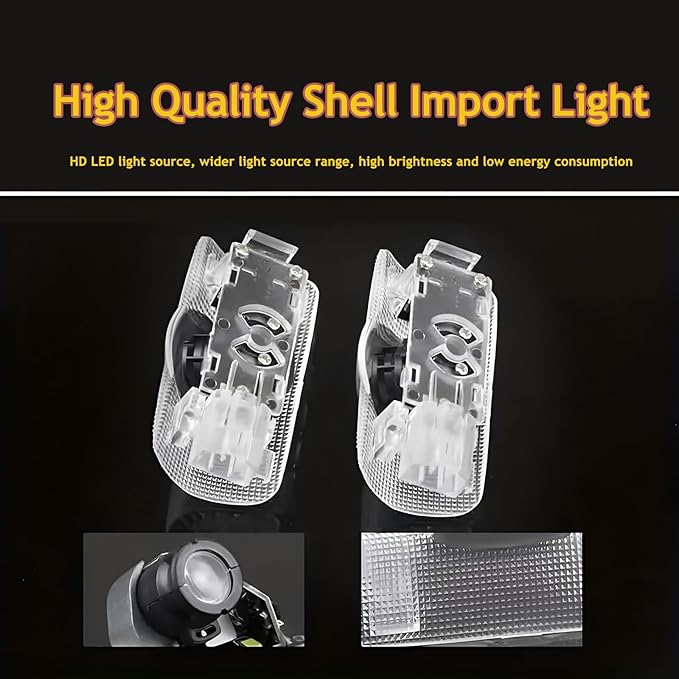 4Pcs Car Door Lights Logo Projector,Never Fade HD LED Door Welcome Projector Lights Compatible with LS/ES/is/LX/RX/GS/GX/RC Car Accessories,3D Ghost Shadow Lamp