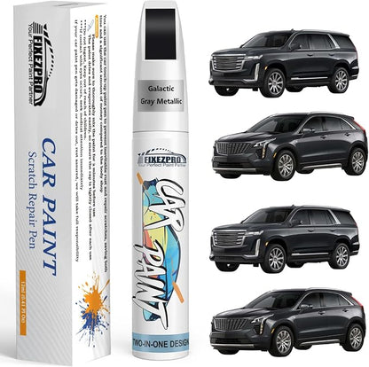 Galactic Gray Metallic(G6M/WA618G) Touch Up Paint for Cadillac, Exact Color Match Car Paint Scratch Repair Remover Pen Kit Fix Vehicle Chips and Automotive Nicks Scuff