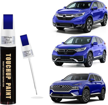 Still Night Pearl(B-575P) Car Paint Touch Up Pen Compatible with Honda,2-In-1 Color Accurate Touch Up Car Scratch Repair Paint Match Honda Series Automotive Scratch Remover for Nicks & Chips Repair