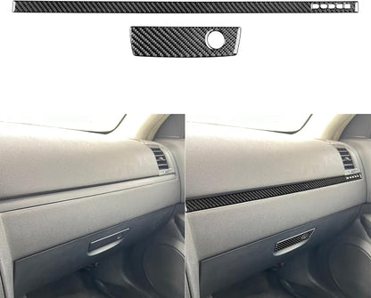 Real Quality Carbon Fiber Compatible with Dodge Charger 2008 2009 2010 Decor Car Co-Pilot Side Dashboard Trim Strip Storage Box Switch Sticker Kit Interior Accessories Decal Style B 2pcs Black